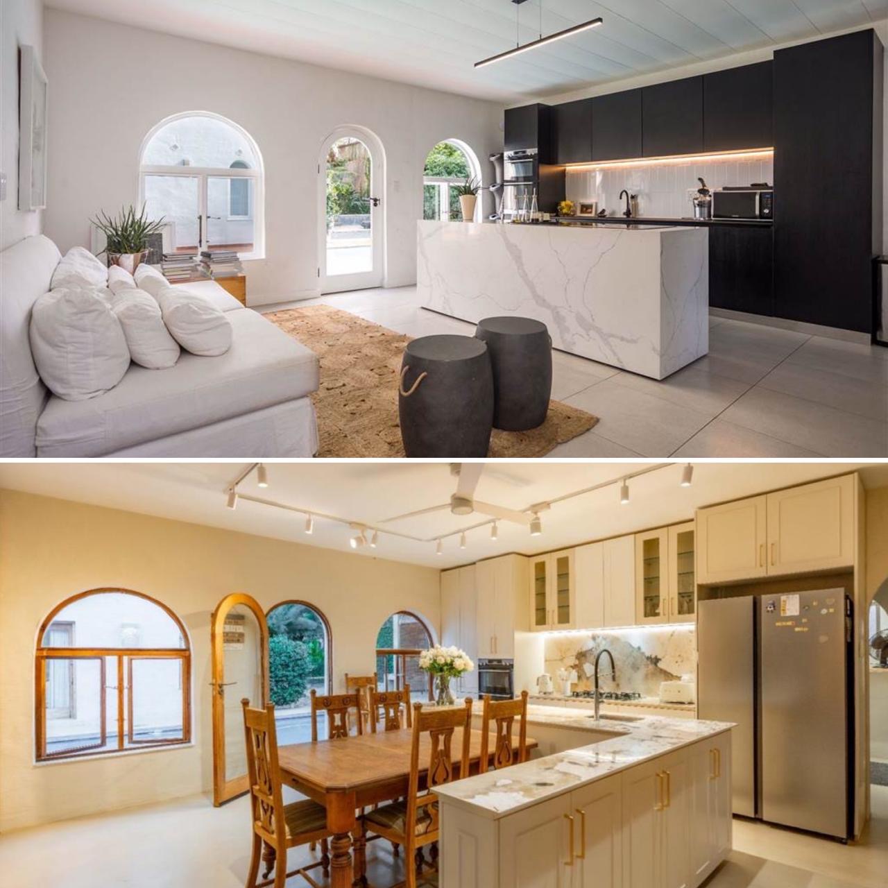 Before and after of a complete kitchen renovation