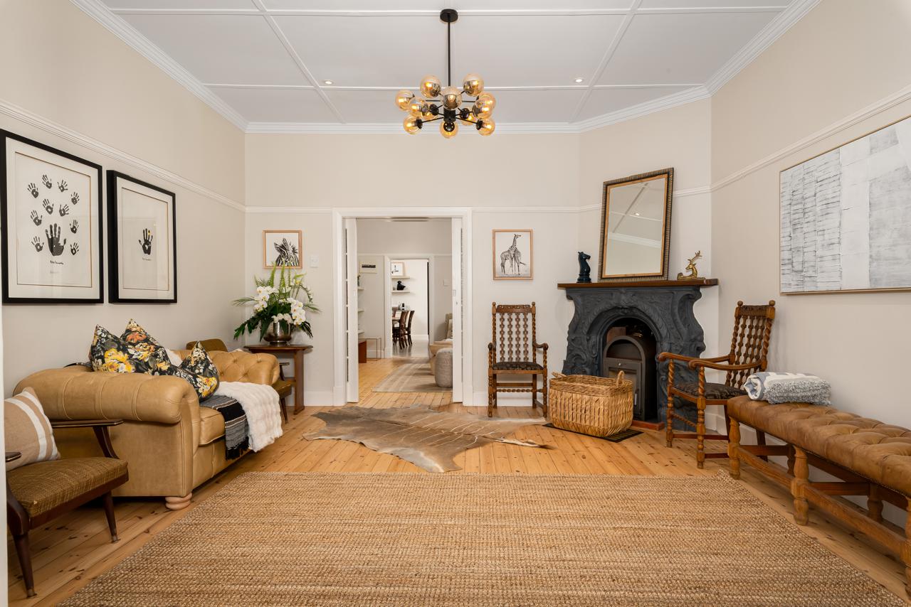 Refined neutral living room interior